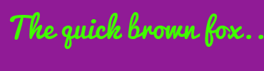 Image with Font Color 41FC00 and Background Color 901B96
